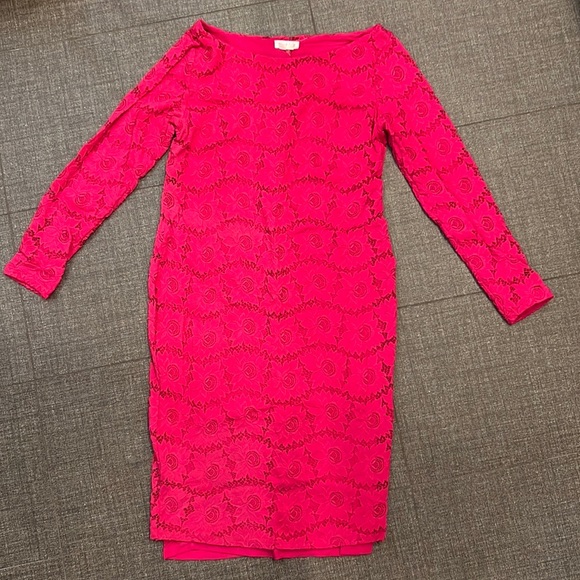 Ingrid & Isabel Dresses & Skirts - Ingrid and Isabel lace midi tailored maternity dress in pink size medium